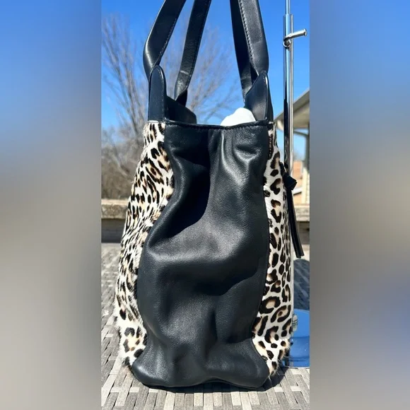 Boden Sherborne Leopard Print Cowhide Leather Tote Bag NWOT plus Dustbag - Picture 8 of 16